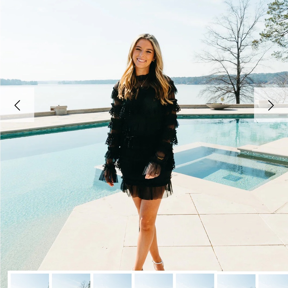 Black mesh and lace dress from Triple Threads